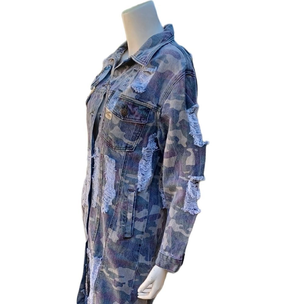 5696...Thrill Jeans Ripped Collection -Long Jacket