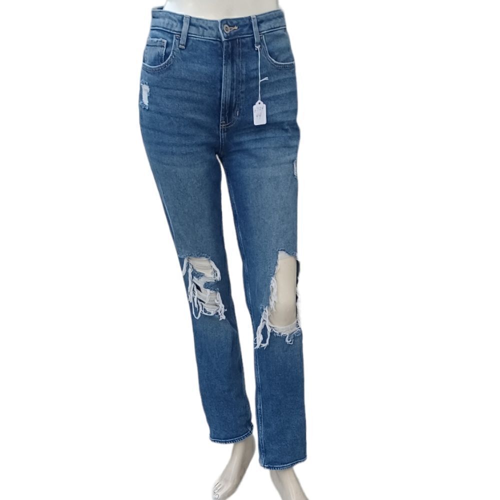 672444....Hollister Straight leg Jeans Size 1R, W25 L31, 10"Rise