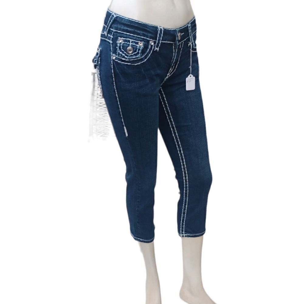 672744....L.A. IDOL Crop Jeans Size 3, W26" 20" Inseam 6 1/2"Rise