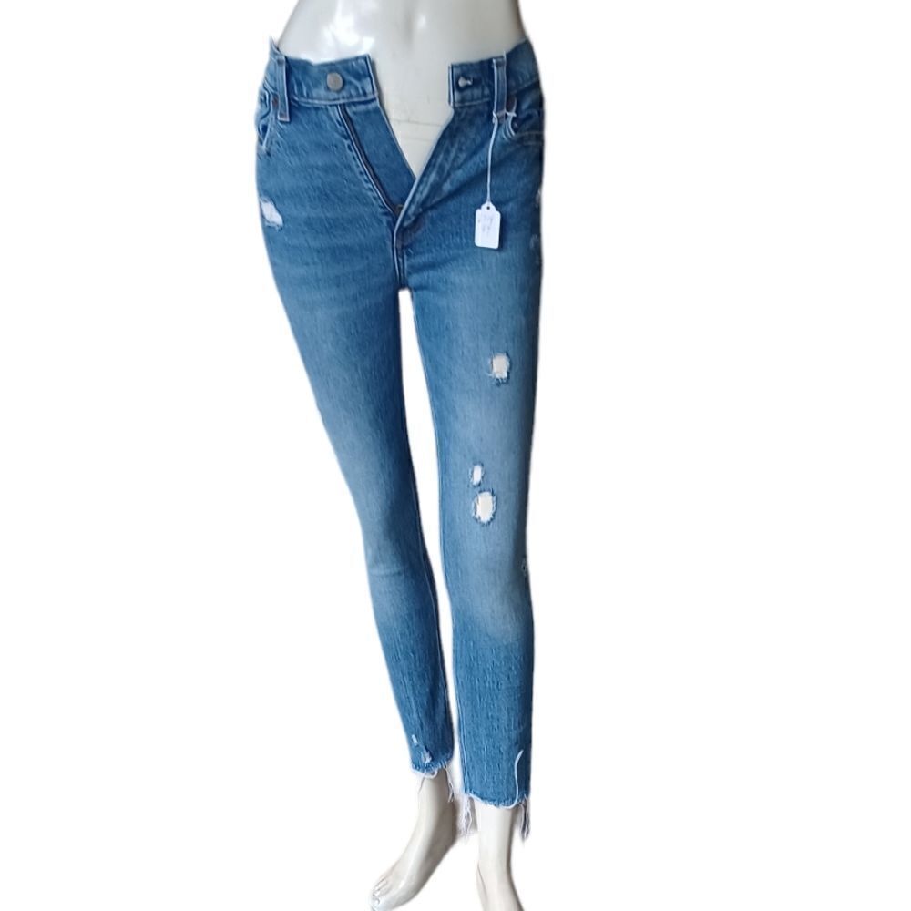 671444...Abercrombie High-Rise Skinny Jeans Size 24/00, 9 1/2" Rise