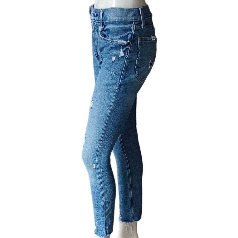 671444...Abercrombie High-Rise Skinny Jeans Size 24/00, 9 1/2" Rise