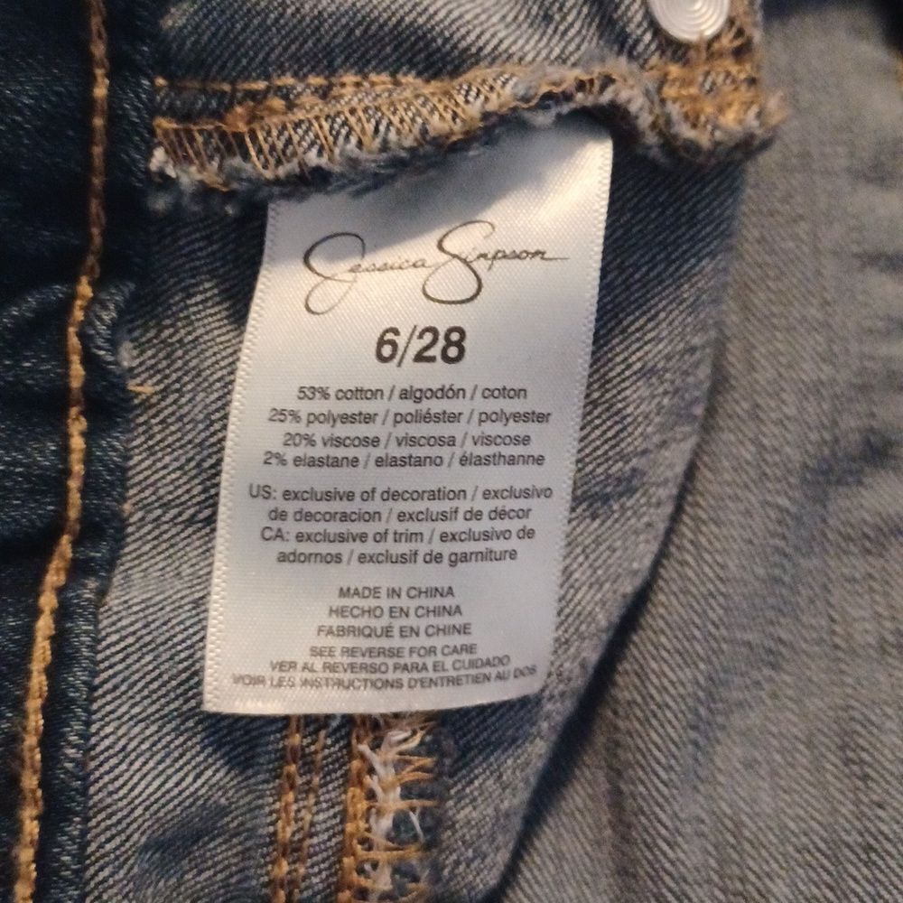 535536.....Jessica Simpson High Rise Skinny Jeans Size 6/28, 9"Rise