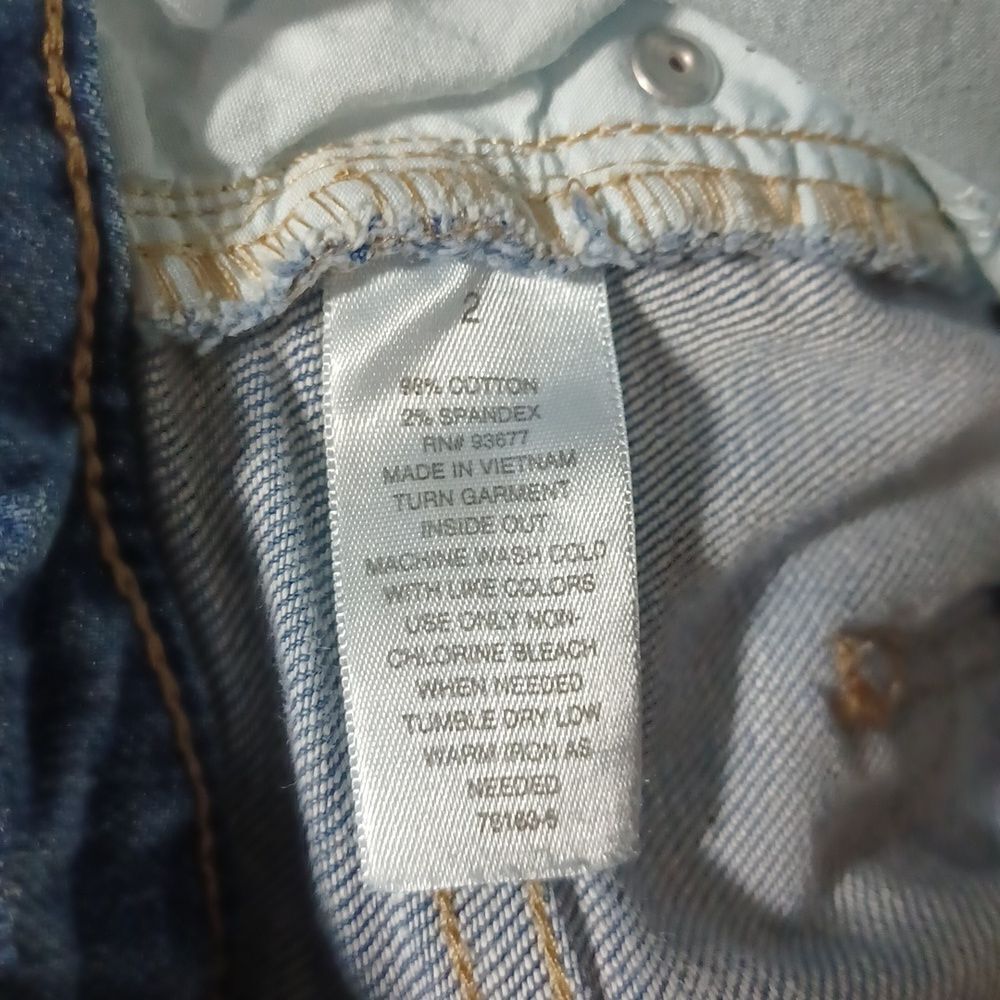 700444...ana Wide Leg Jeans Size 2, 24" Waist 23" Inseam 10" Rise