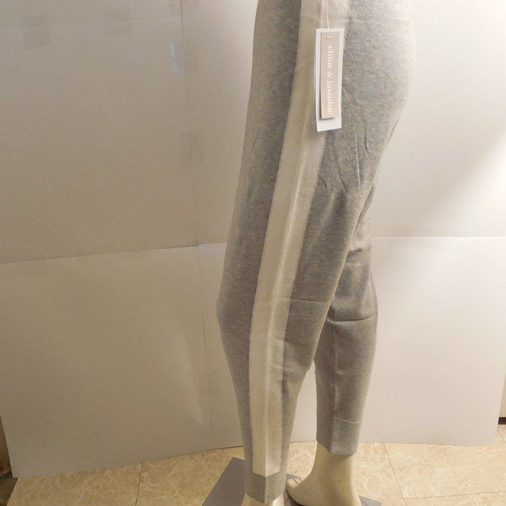 577725...Striped Inset Jogger Light Heather Grey