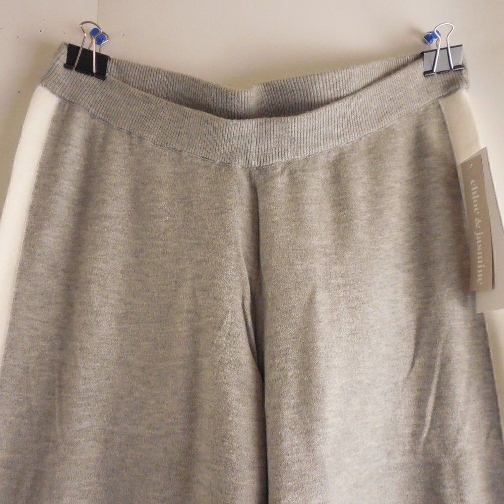577725...Striped Inset Jogger Light Heather Grey