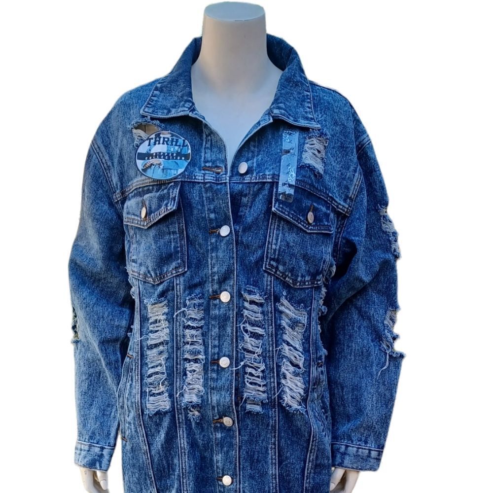 5695...Thrill Denim Collection-Long Jacket