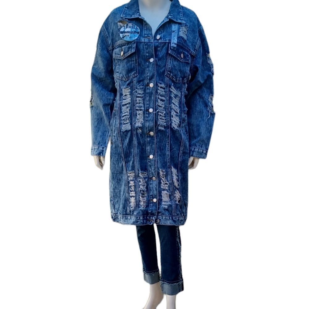 5695...Thrill Denim Collection-Long Jacket