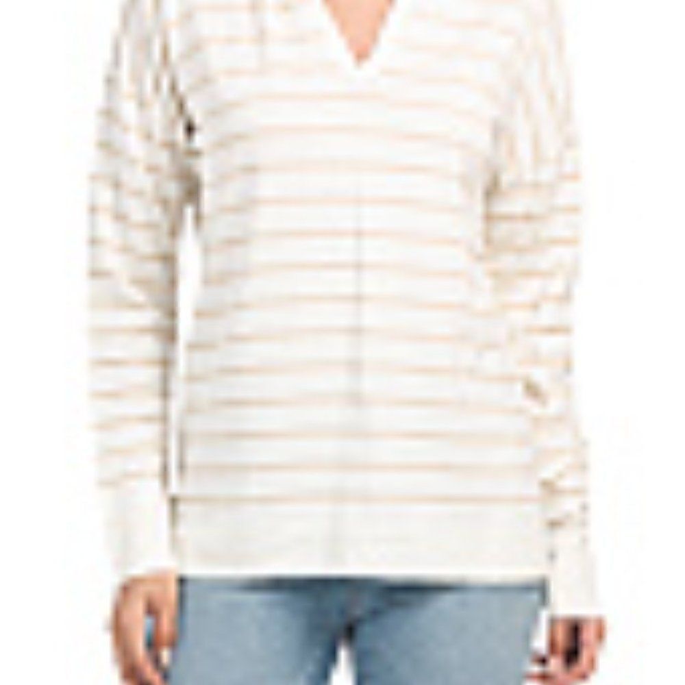 582330...Lurex Striped Hoodie Marled Knitwear
