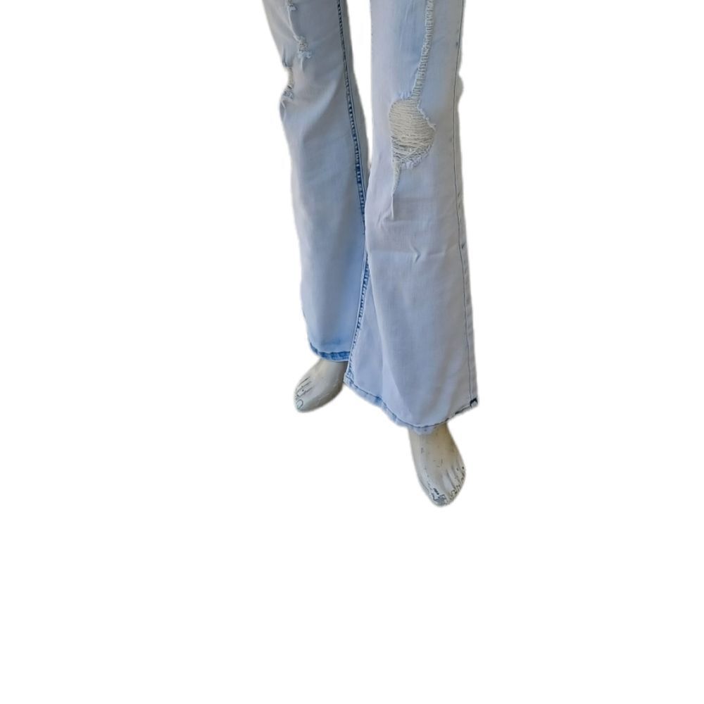 593036.....Indigo Rein Curvy Fit Distressed Flare Jeans