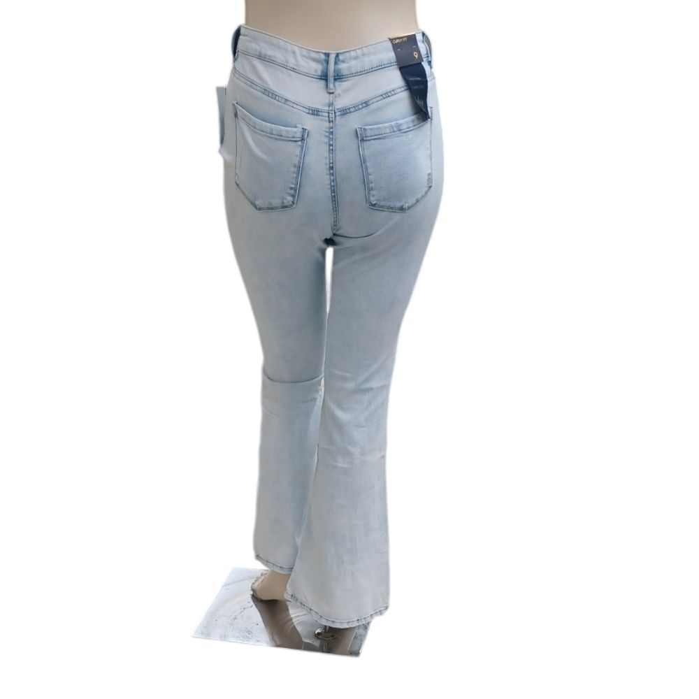 593036.....Indigo Rein Curvy Fit Distressed Flare Jeans