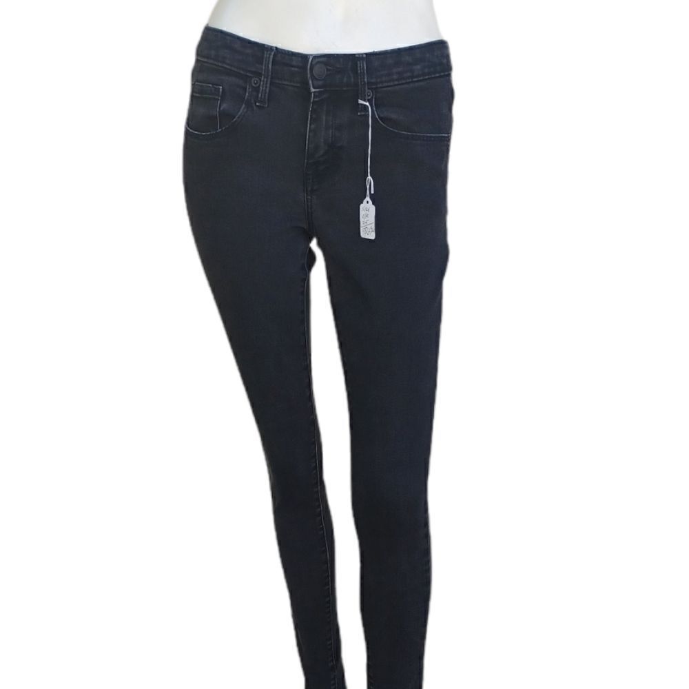 586547...Preowned Mossimo Black Skinny Jeans Size 0R /25, 8"Rise