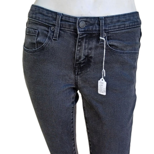 586547...Preowned Mossimo Black Skinny Jeans Size 0R /25, 8"Rise