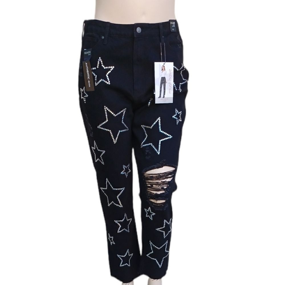 616023.....Simple Society Straight leg Jeans, 26"Inseam 12"Rise