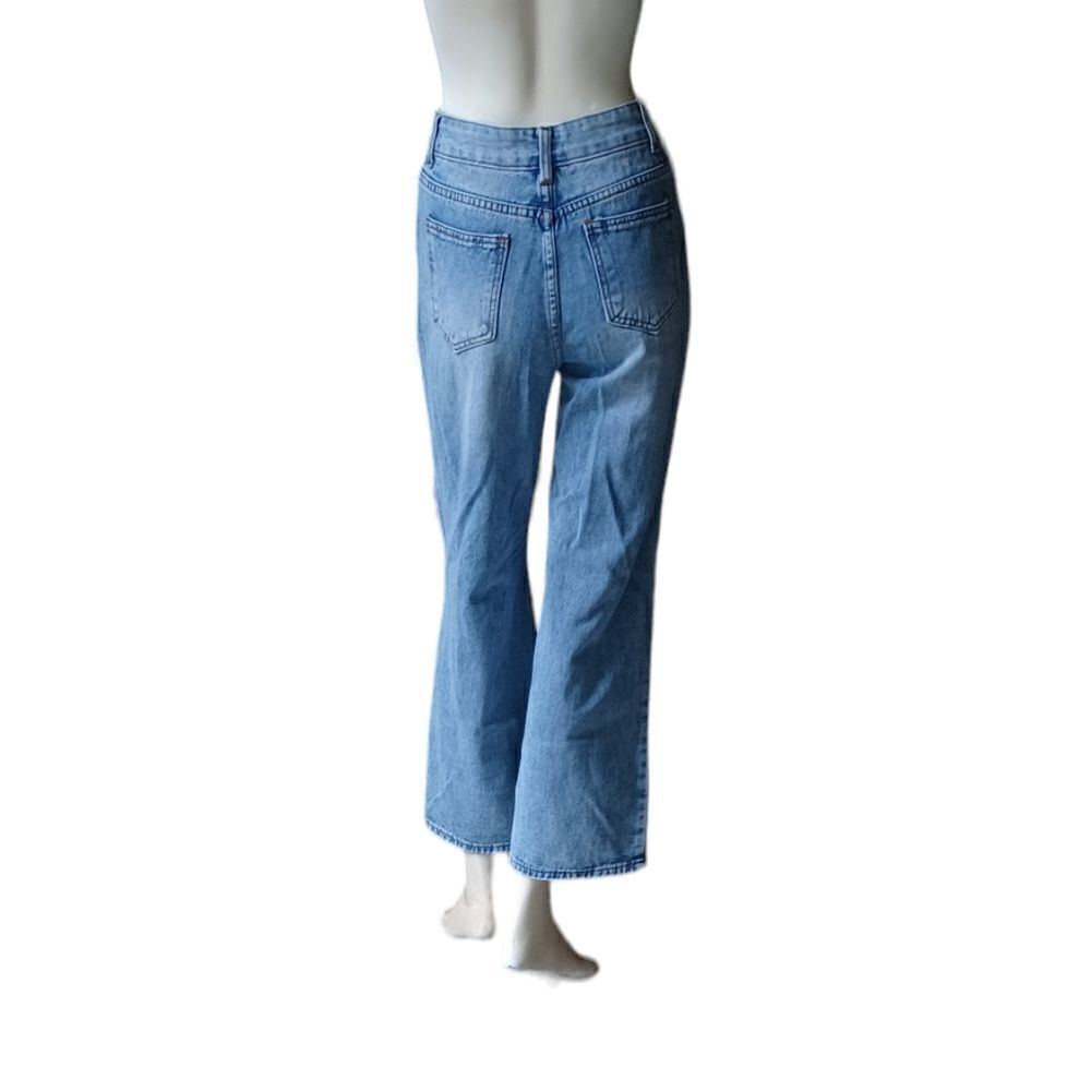 699140.....SHEIN Ankle Crop Flare Jeans Size W27 L32, 26"Inseam  10"Rise