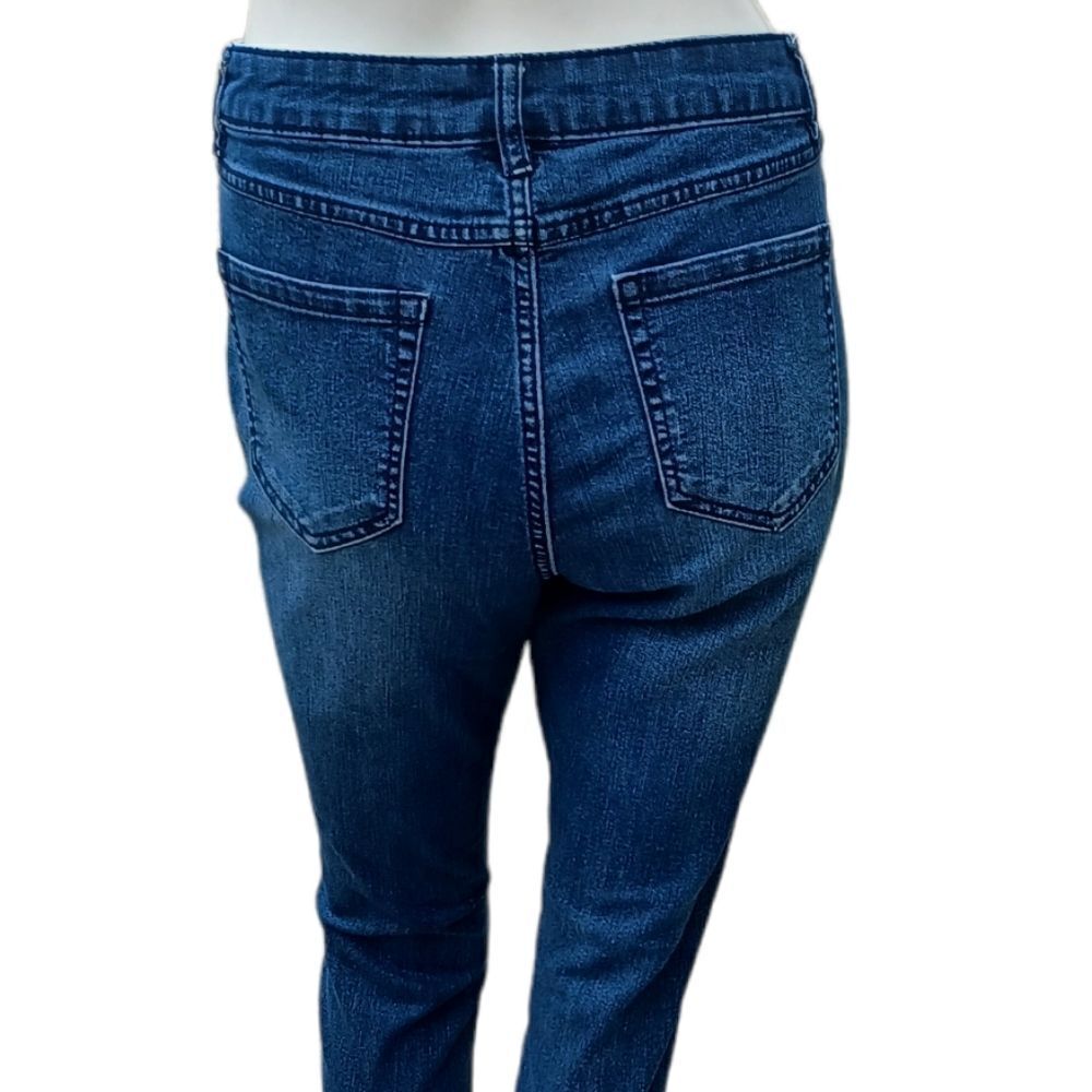 594431....D.Jeans Dark Wash Ankle Skinny Size 8, W29", 24 1/2"Inseam  9"Rise