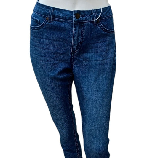 594431....D.Jeans Dark Wash Ankle Skinny Size 8, W29", 24 1/2"Inseam  9"Rise