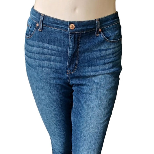 690747....Nine West Skinny Ankle Jeans Size 14, W32" 26"Inseam  11"Rise