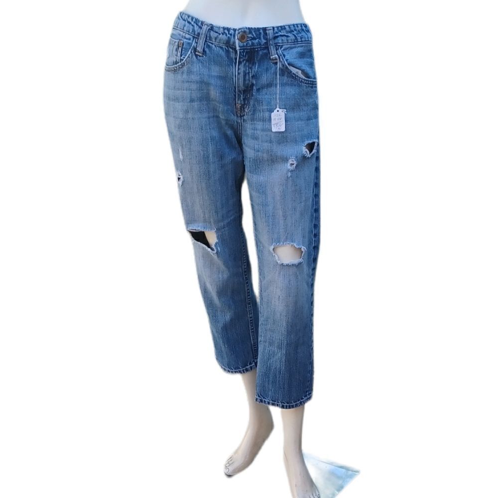592631....American Eagle Straight Leg Jeans Size 10 Reg, 32"W 23" Inseam 8" Rise