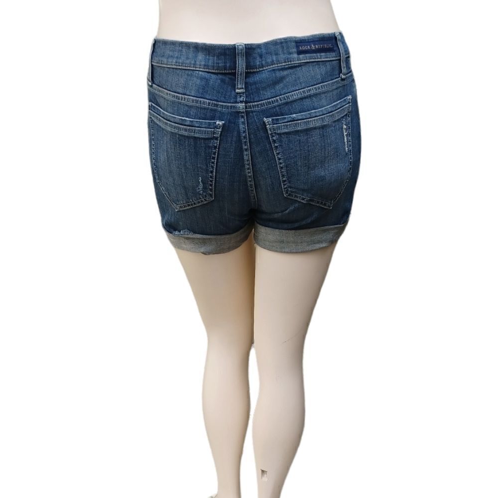 600934...Rock & Republic Jean Shorts Size 12, 35"W, 5" Inseam (Uncuffed). 9"Rise