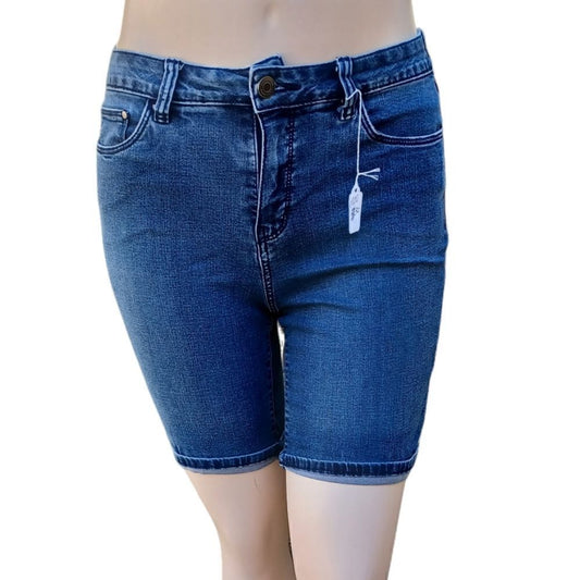 602034.....Croft&Barrow Denim Jean Shorts Size 10, 32"W, 8" Inseam Uncuffed