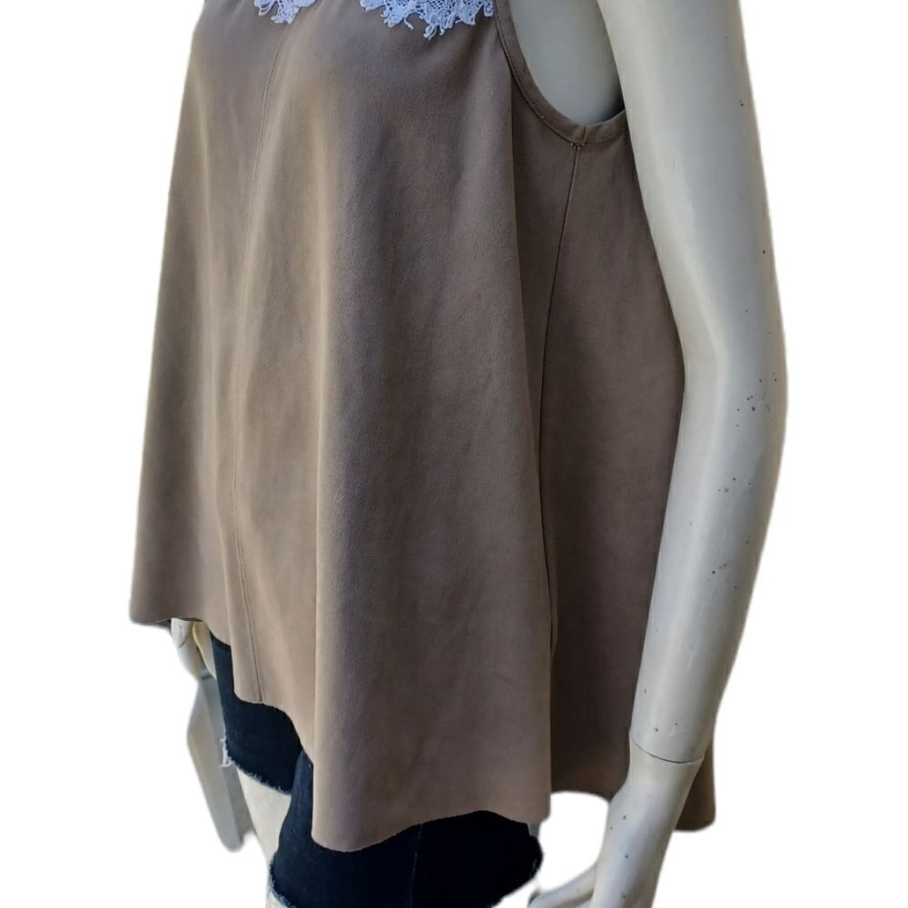 611033...Karen Kane Faux Suede Sleeveless Top Size  Small