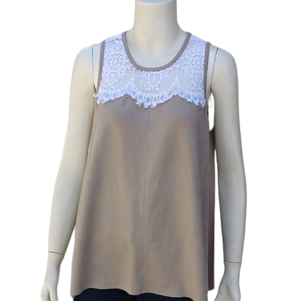 611033...Karen Kane Faux Suede Sleeveless Top Size  Small