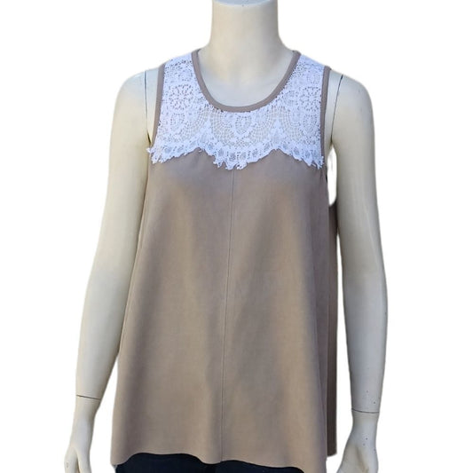 611033...Karen Kane Faux Suede Sleeveless Top Size  Small