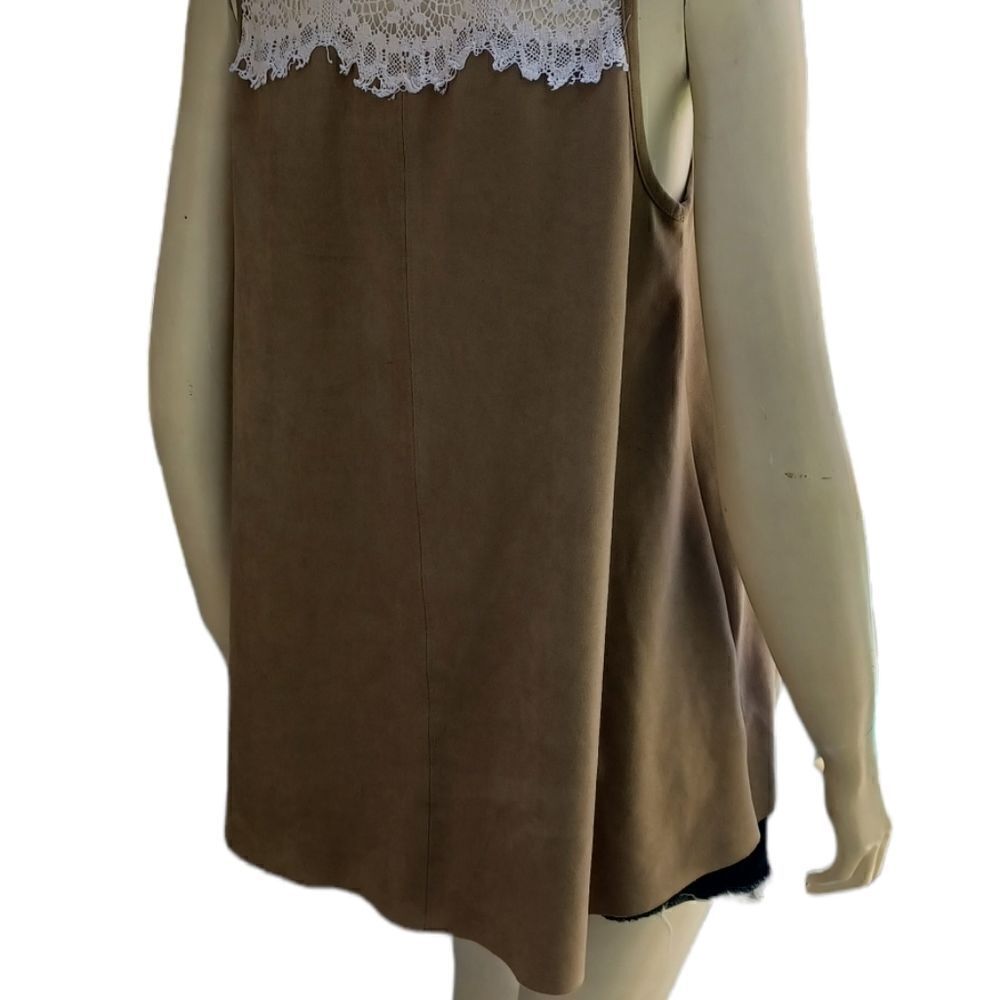 611033...Karen Kane Faux Suede Sleeveless Top Size  Small