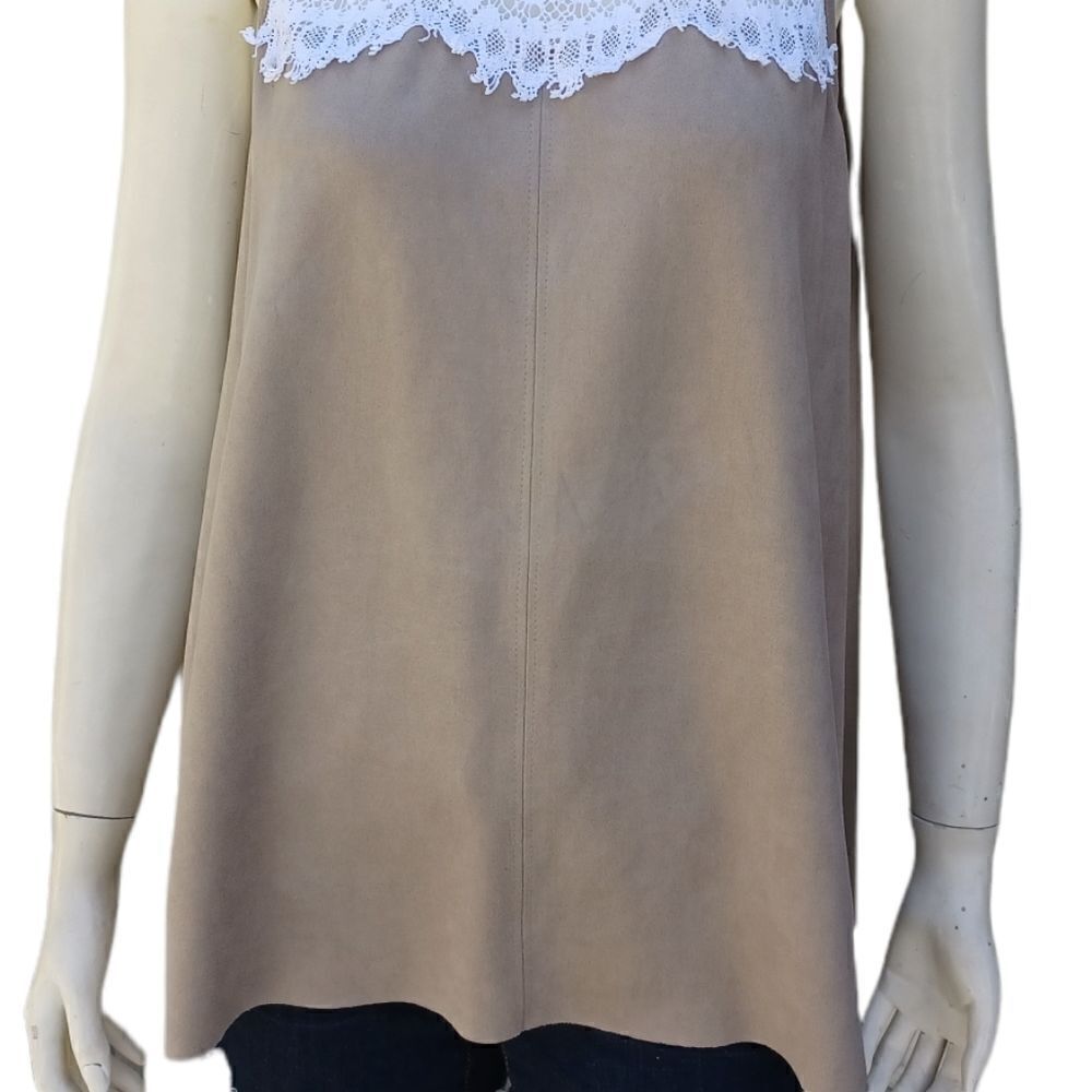 611033...Karen Kane Faux Suede Sleeveless Top Size  Small