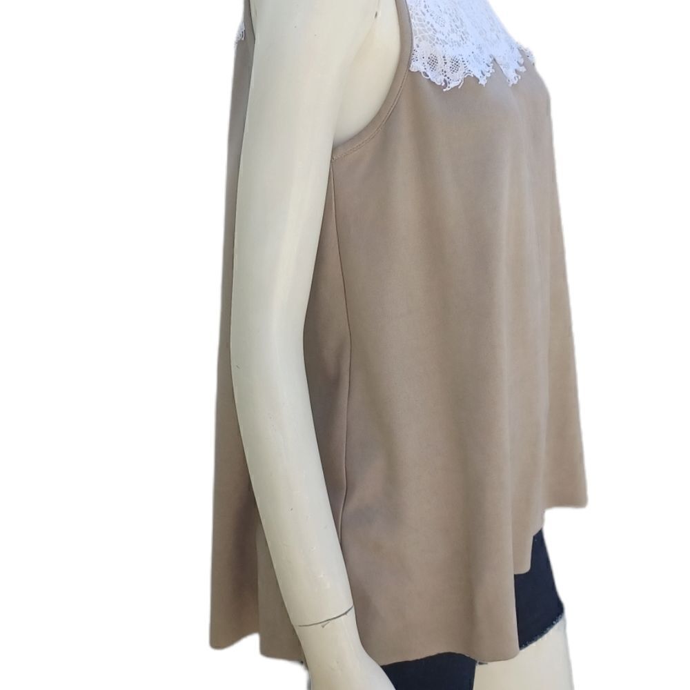 611033...Karen Kane Faux Suede Sleeveless Top Size  Small