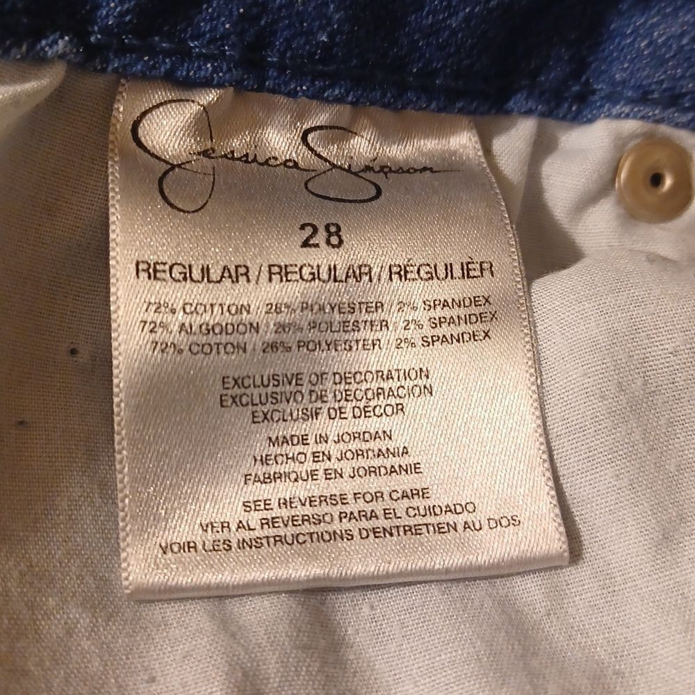 594531....Jessica Simpson Skinny Jeans Size 28, 27"Inseam 8"Rise