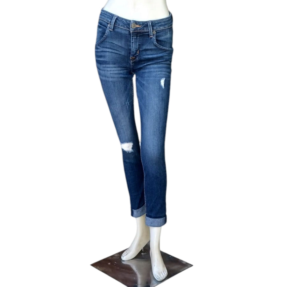 8193... Hudson Straight Leg Jeans Size 25, W24" 25"Inseam  7 1/2"Rise