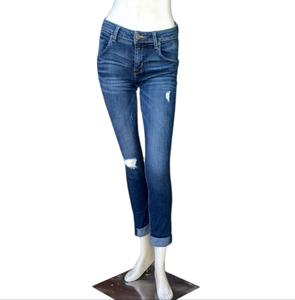 8193... Hudson Straight Leg Jeans Size 25, W24" 25"Inseam  7 1/2"Rise