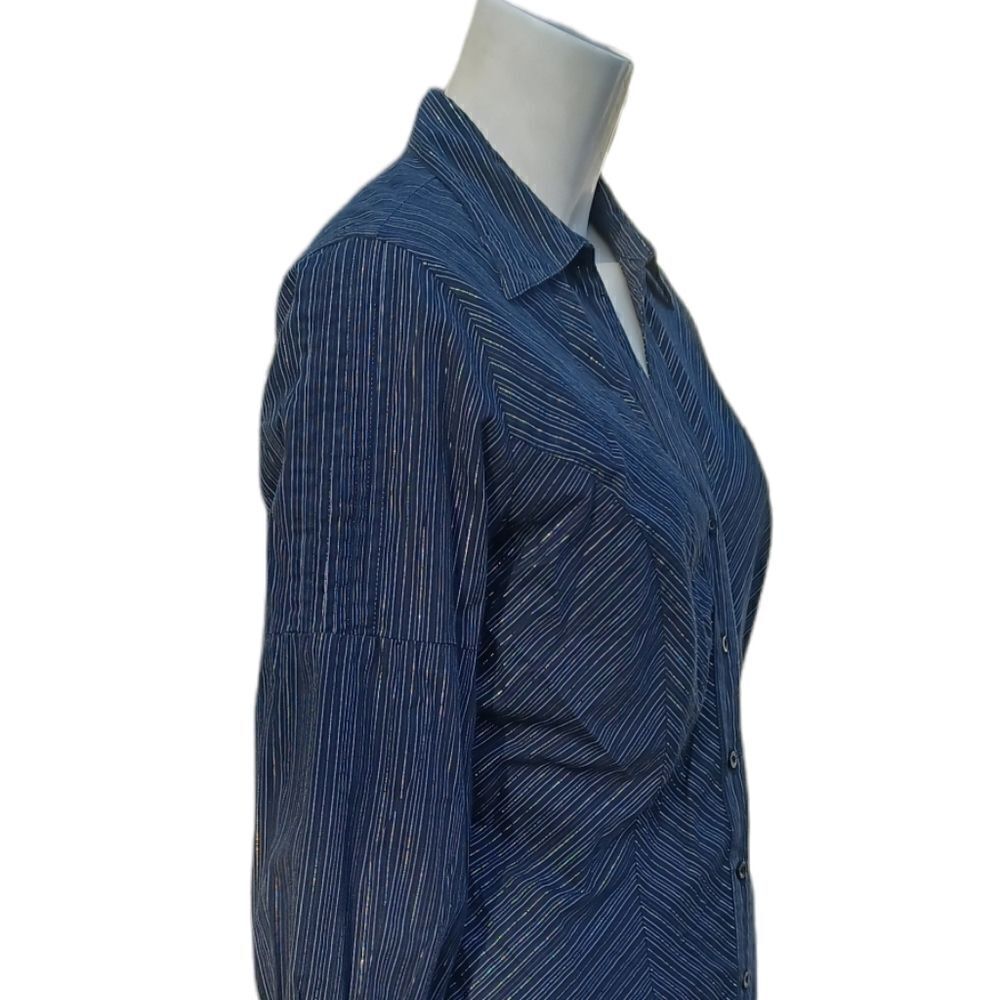 610233.....Worthington Black Fitted 3/4 Sleeve Top Size Medium