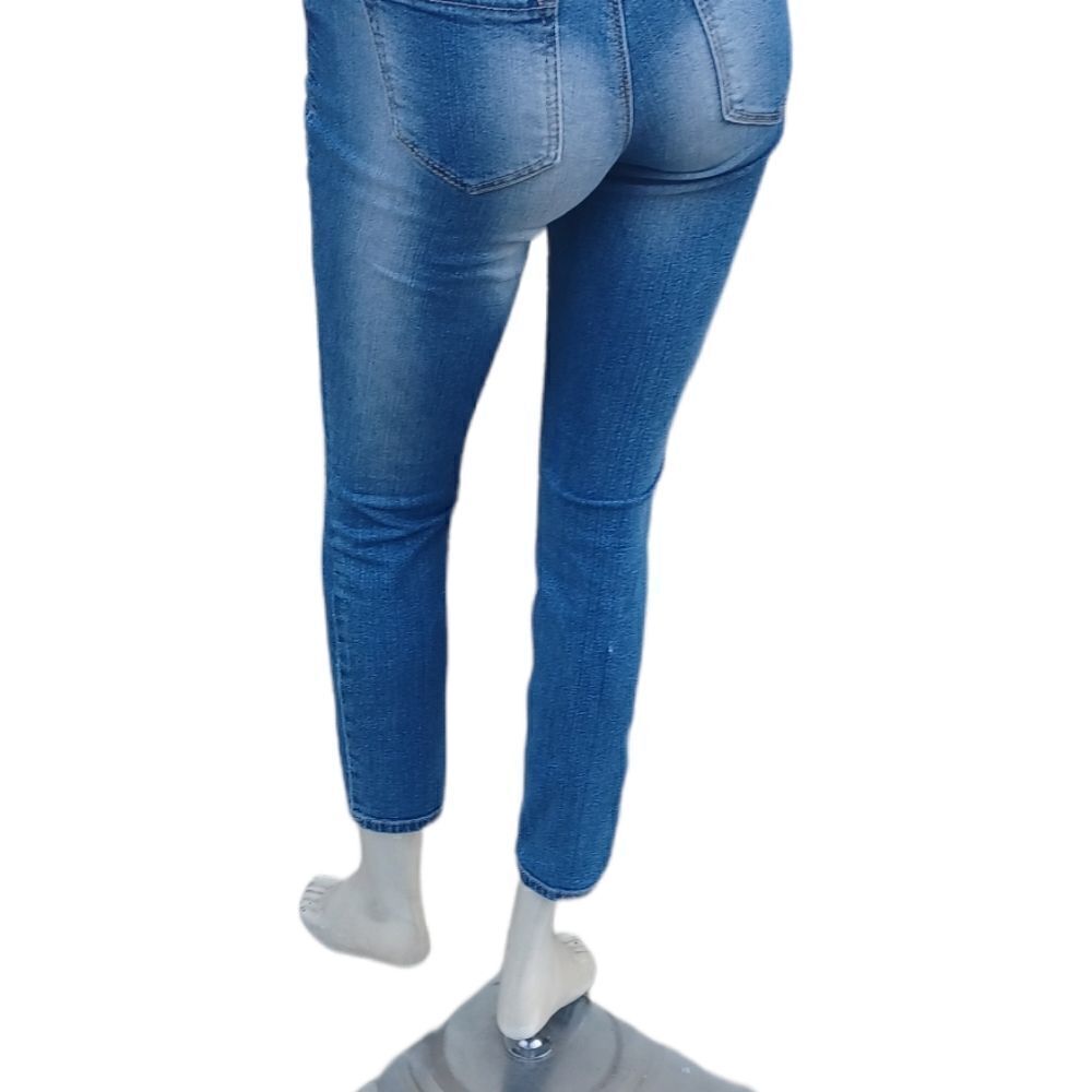61276...Black Daisy Skinny Jeans 0/24 Size