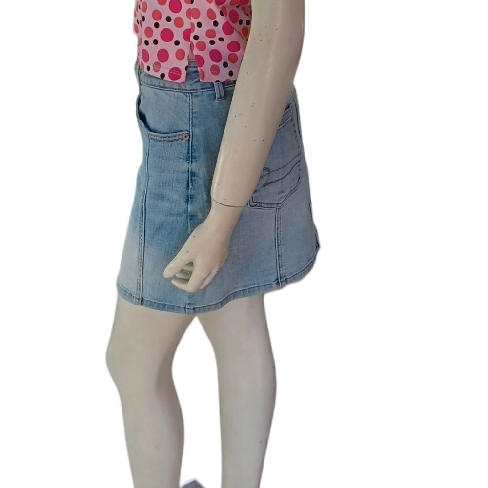 613431....American Eagle Jean Mini Skirt Size 4, 30" Waist 14" Rise