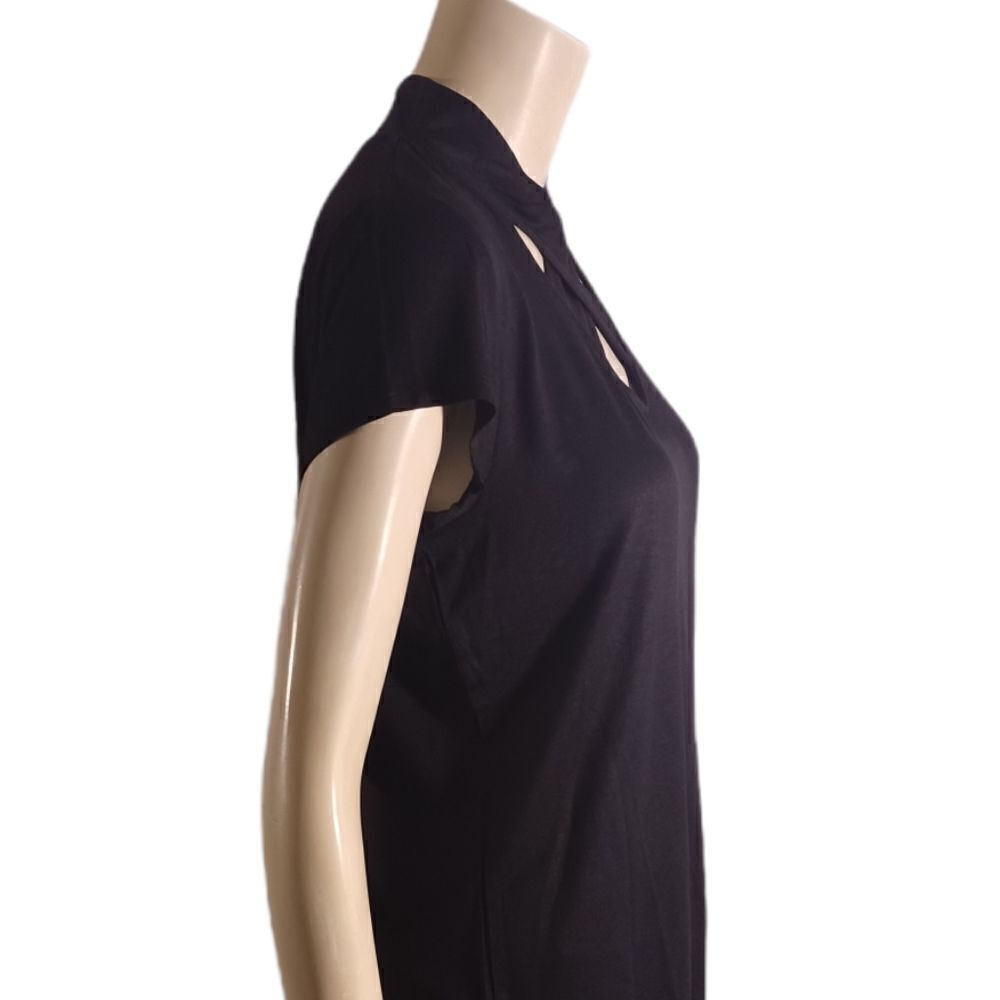 608133...Cable & Guage Cap Sleeve Criss-cross Cross Top Size Medium