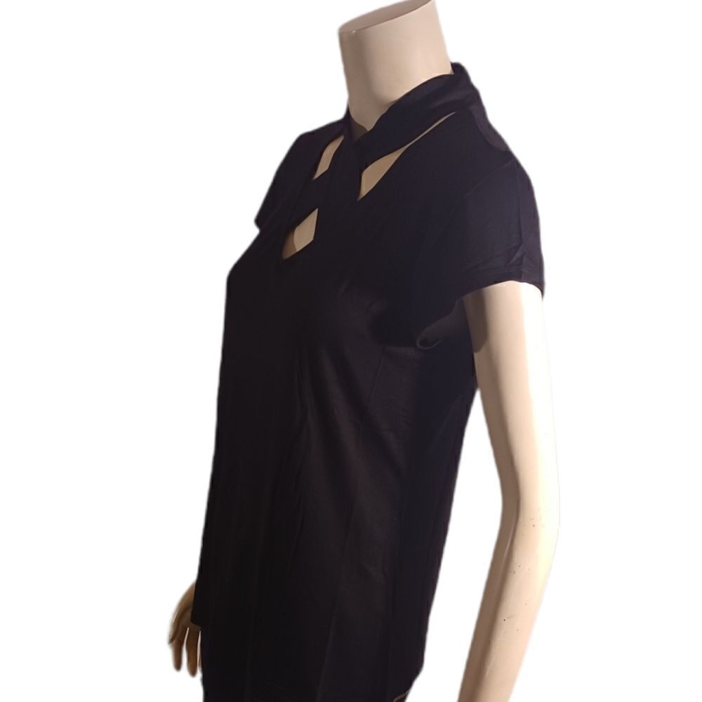 608133...Cable & Guage Cap Sleeve Criss-cross Cross Top Size Medium