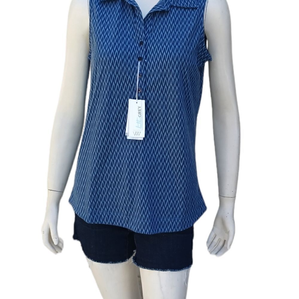 610733...Heather Grey Sleeveless Top Size Small