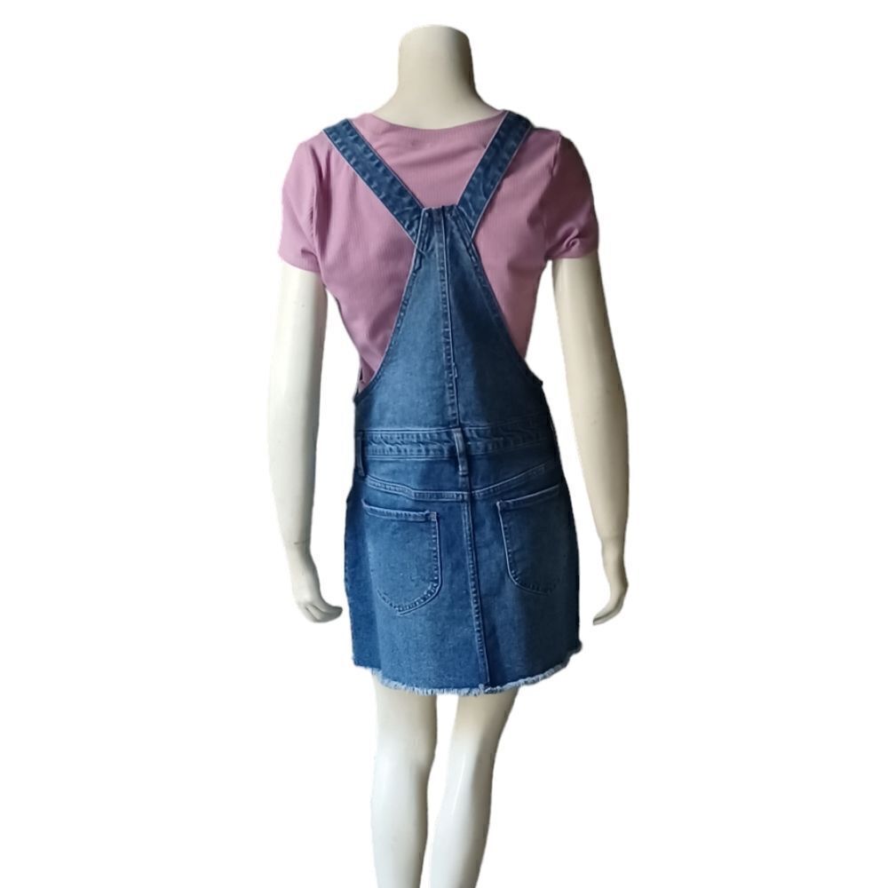 691348....Arizona Jean Company Denim Overall Skirt Size M, W30" 13"Rise