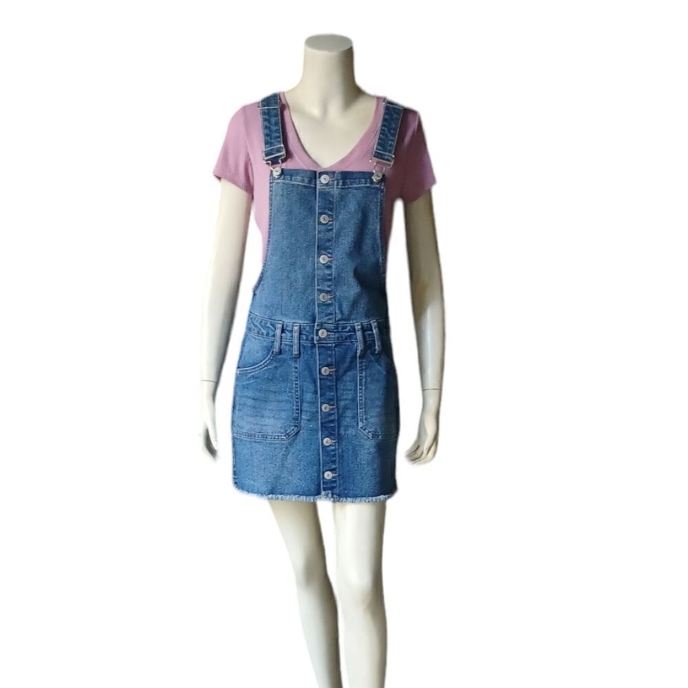691348....Arizona Jean Company Denim Overall Skirt Size M, W30" 13"Rise