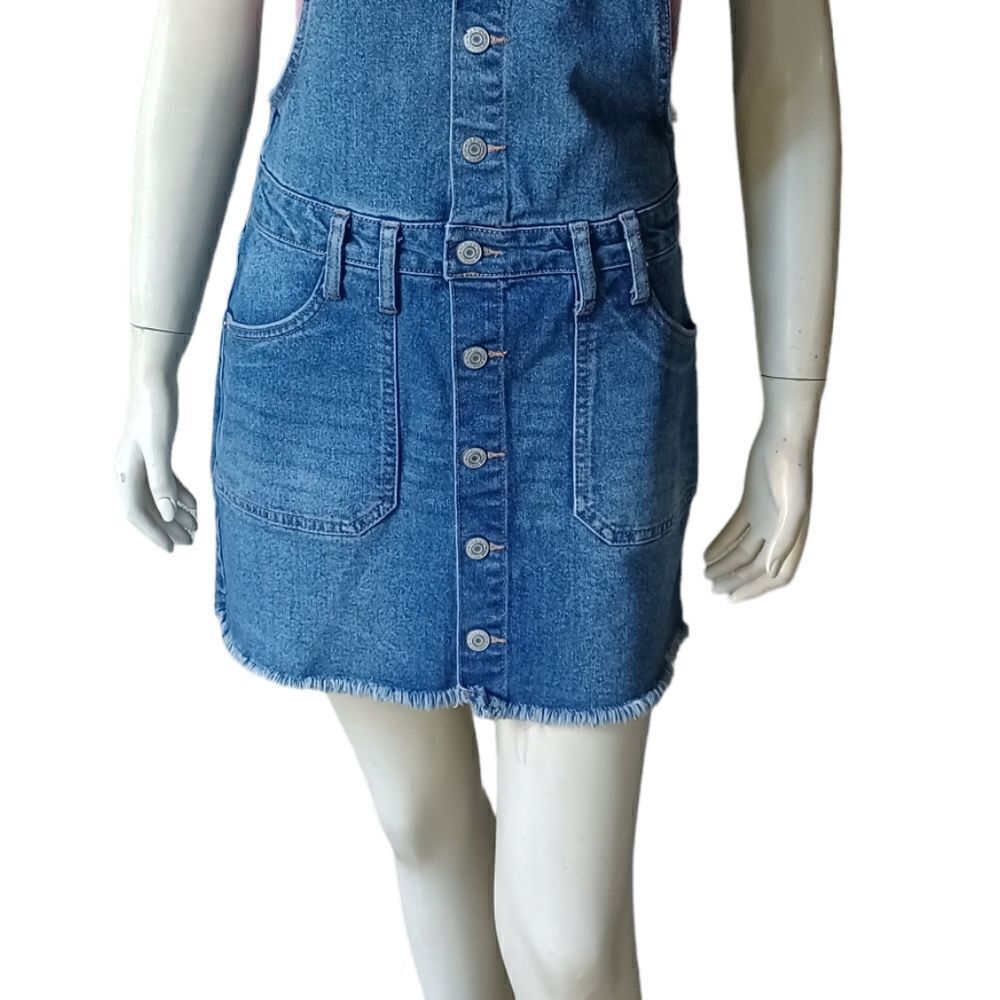 691348....Arizona Jean Company Denim Overall Skirt Size M, W30" 13"Rise