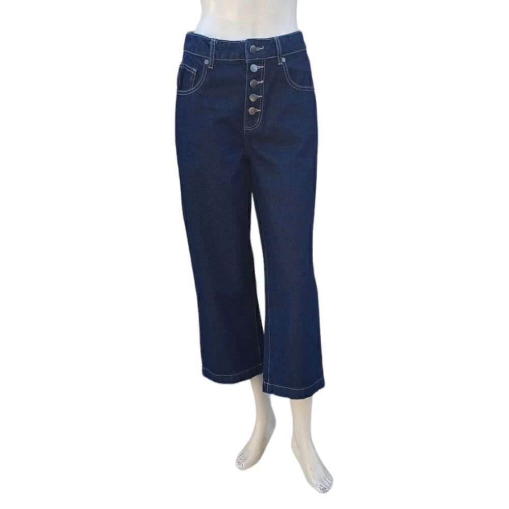 6255...Cotton On 91 Mid Wide Leg Ankle Crop Jeans Size 4, W26" 23"Inseam 10"Rise