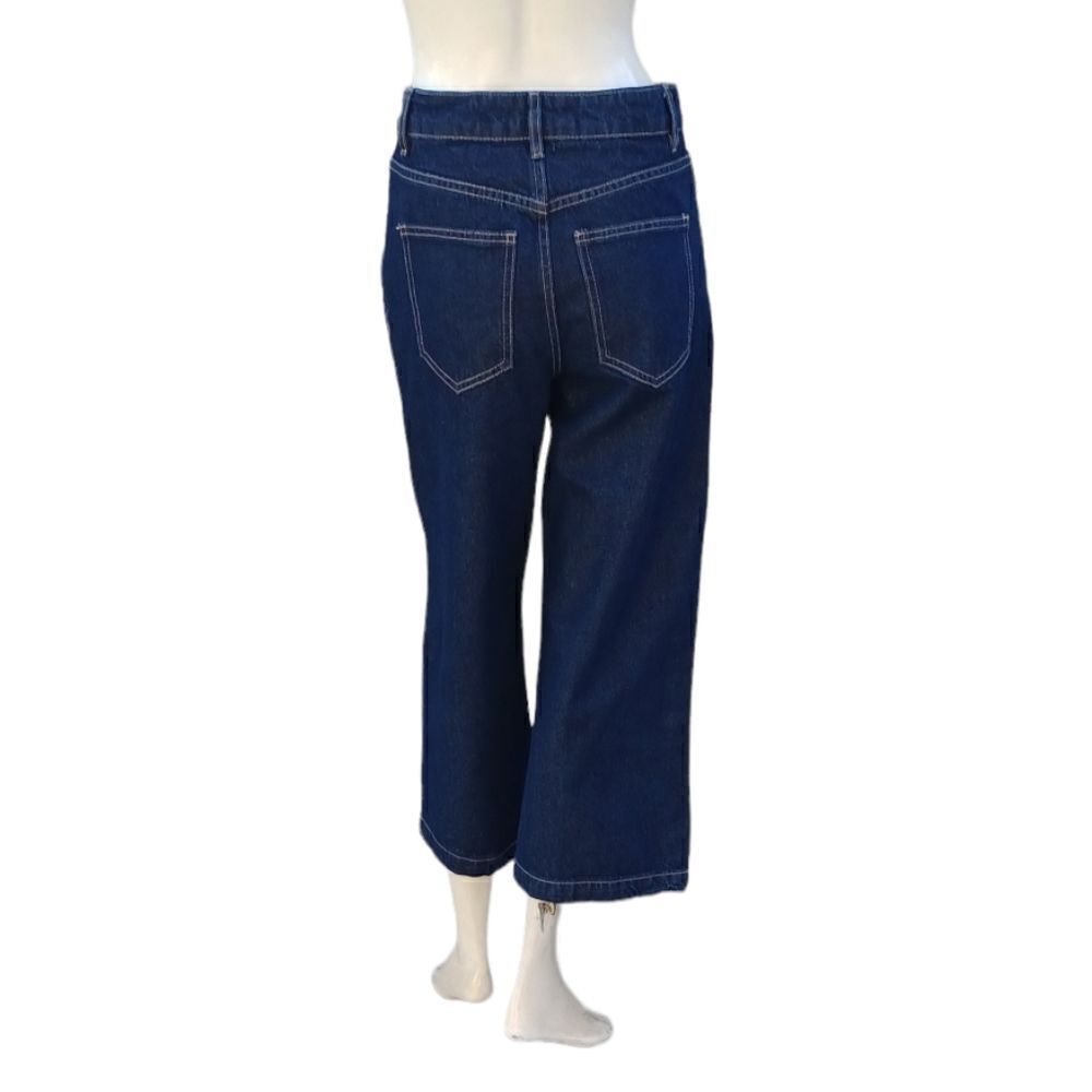 6255...Cotton On 91 Mid Wide Leg Ankle Crop Jeans Size 4, W26" 23"Inseam 10"Rise