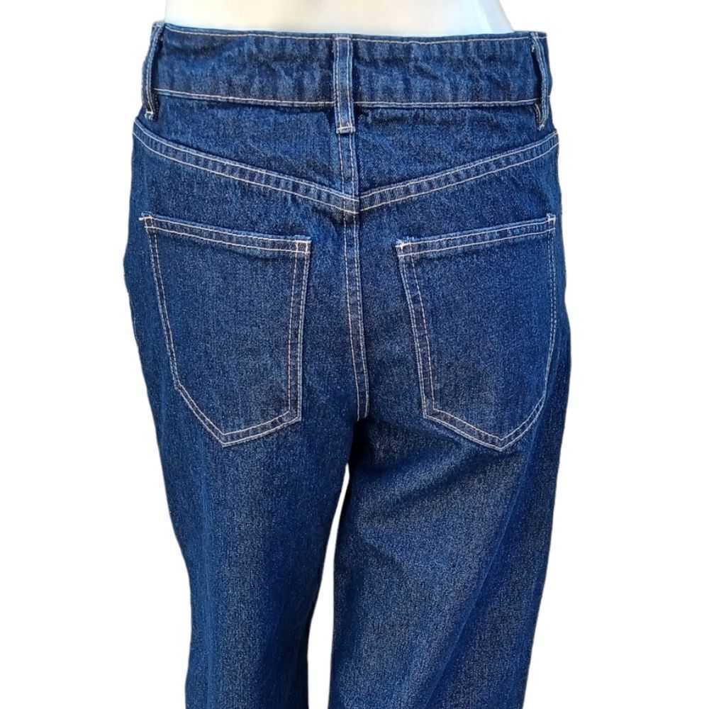 6255...Cotton On 91 Mid Wide Leg Ankle Crop Jeans Size 4, W26" 23"Inseam 10"Rise