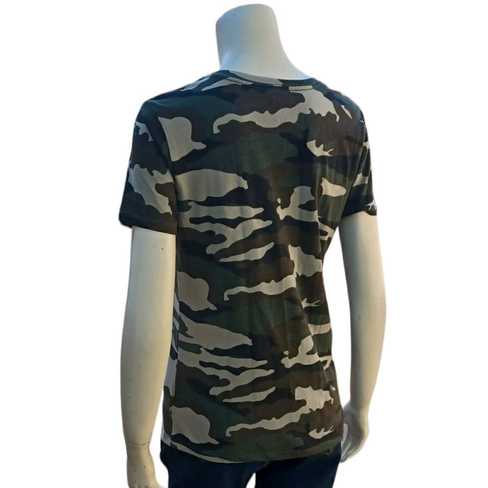 6260...EV1 Navy Green Camo Top Size S