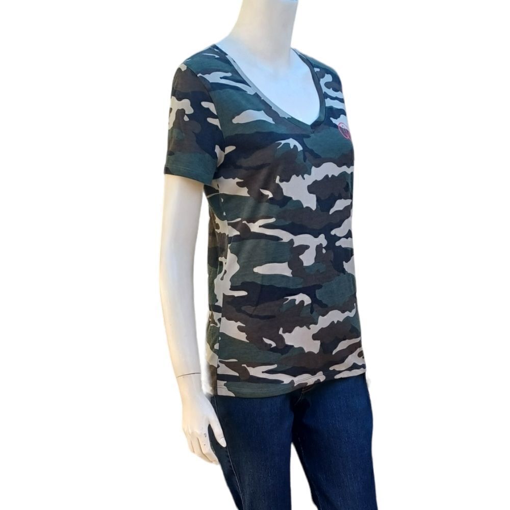 6260...EV1 Navy Green Camo Top Size S