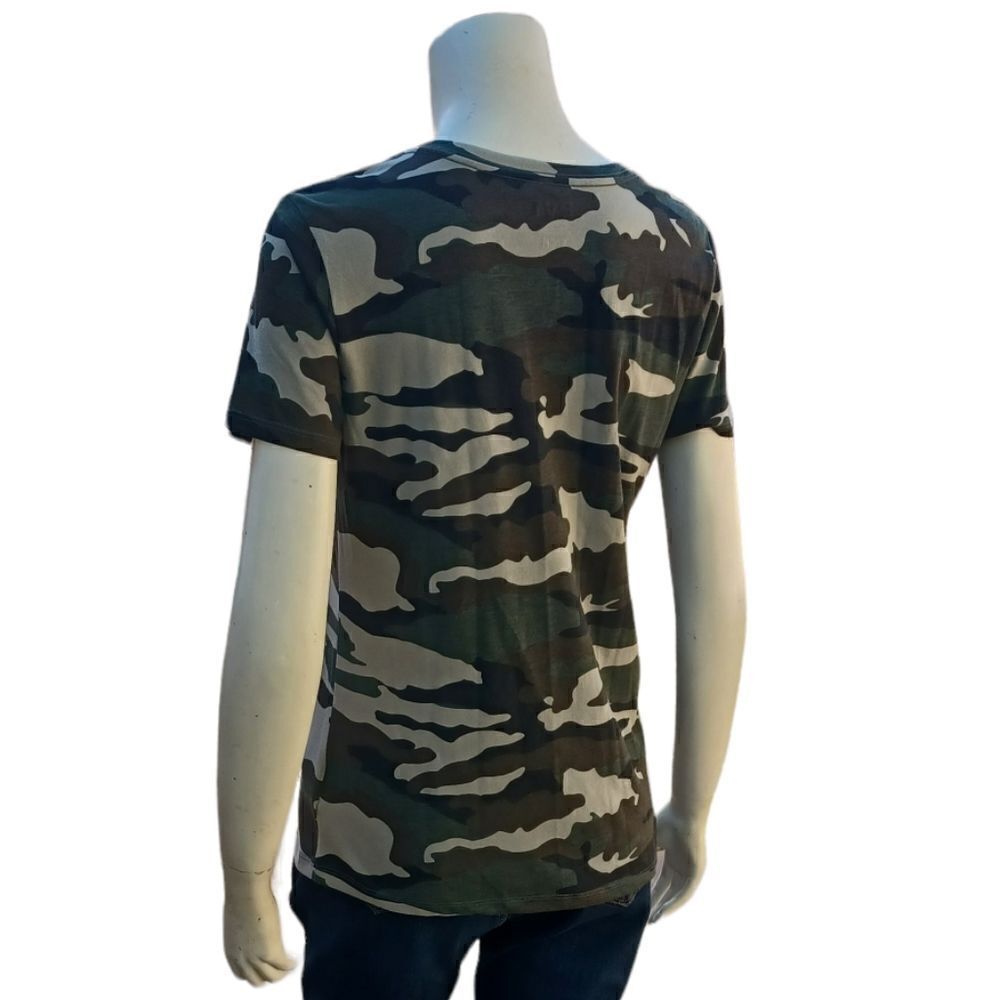 6260...EV1 Navy Green Camo Top Size S