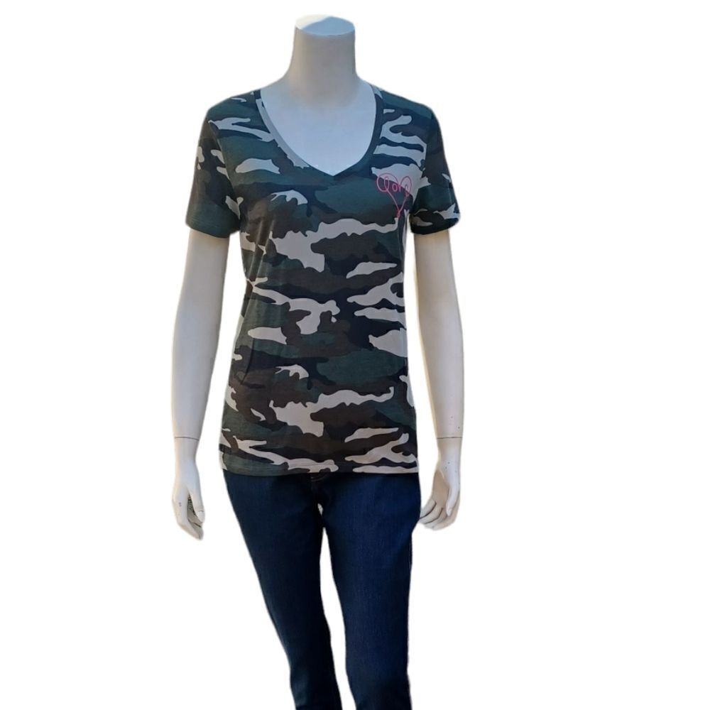 6260...EV1 Navy Green Camo Top Size S