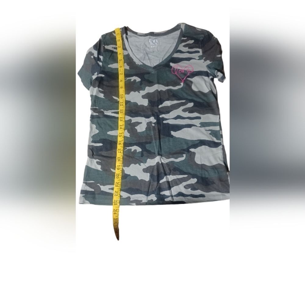 6260...EV1 Navy Green Camo Top Size S
